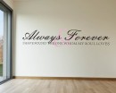 Always & Forever Quotes Wall Decal Love Quote Vinyl Art Stickers
